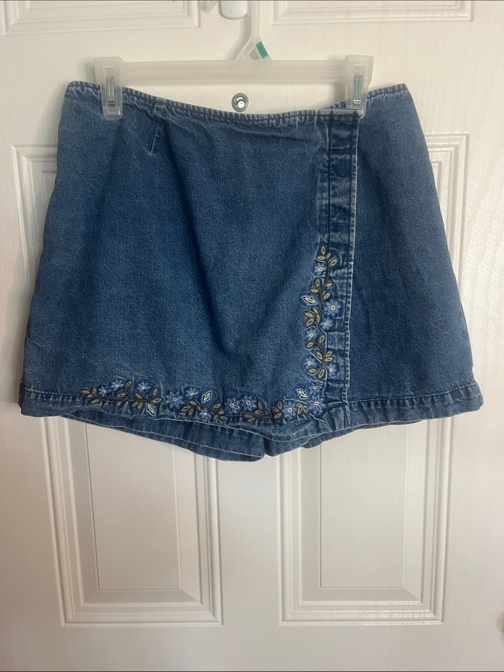 Embroidered Denim Skort - Blue Size 12P
